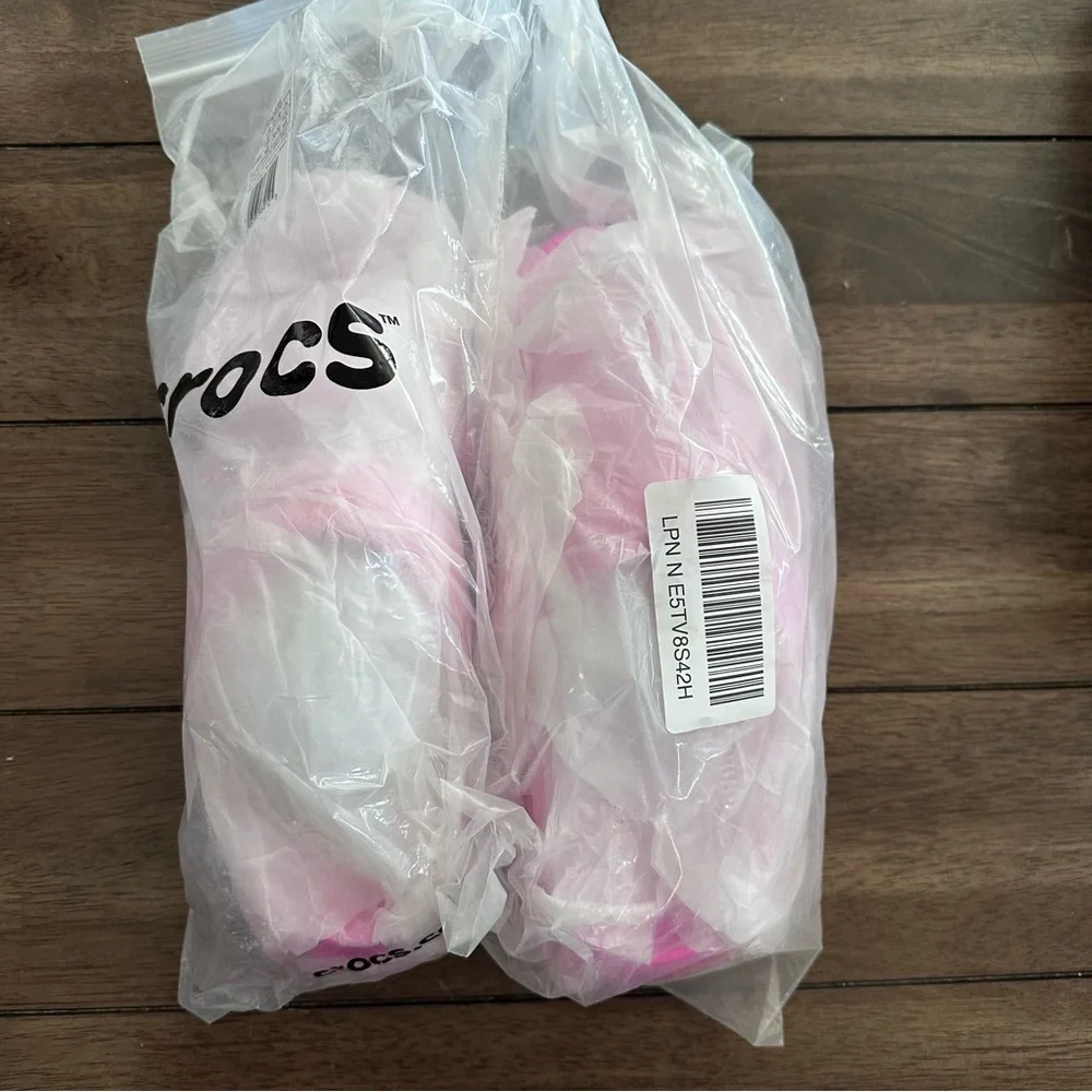 Crocs Mega Crush triple strap Pink Crush platform sandals women’s 8